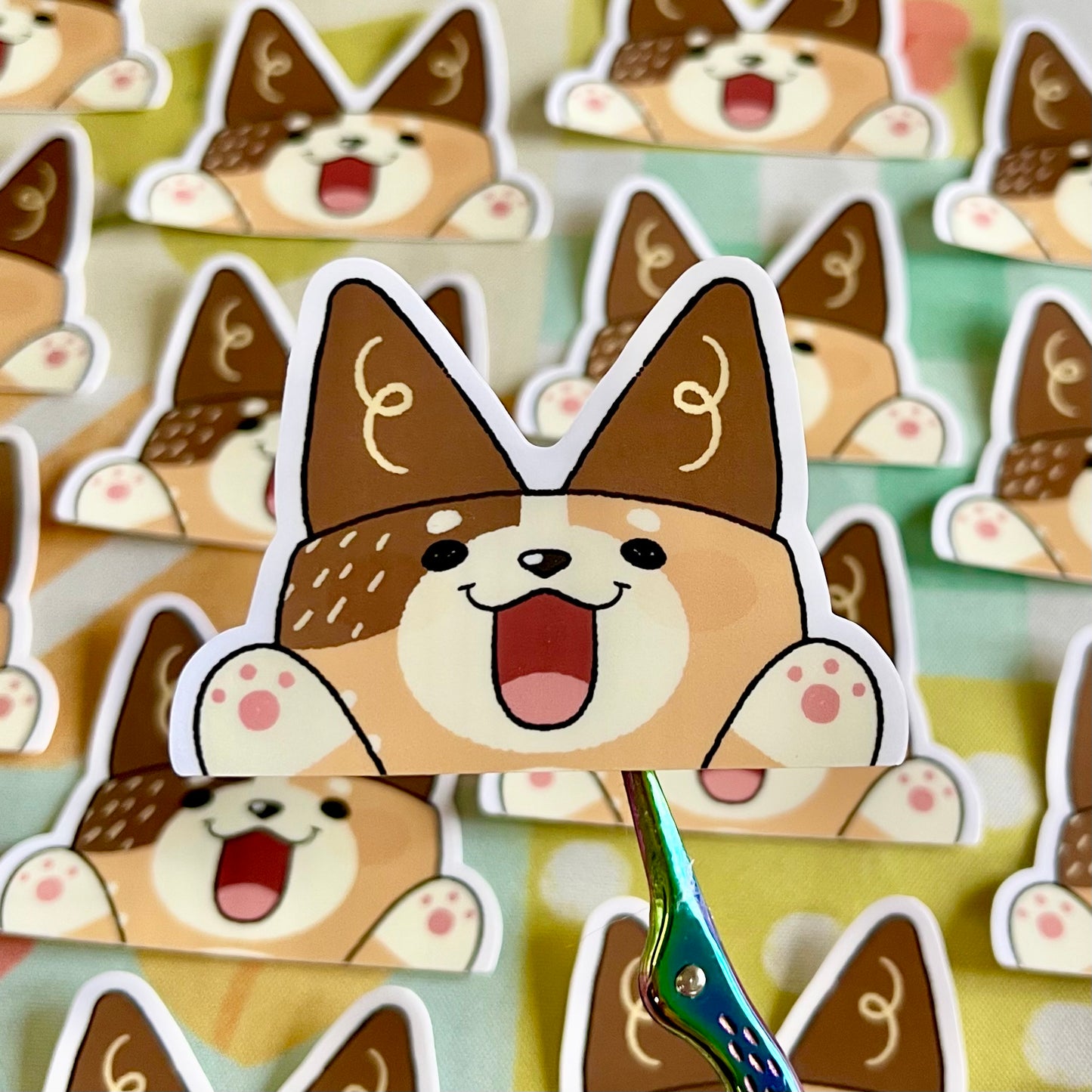 Heeler Peeker Stickers