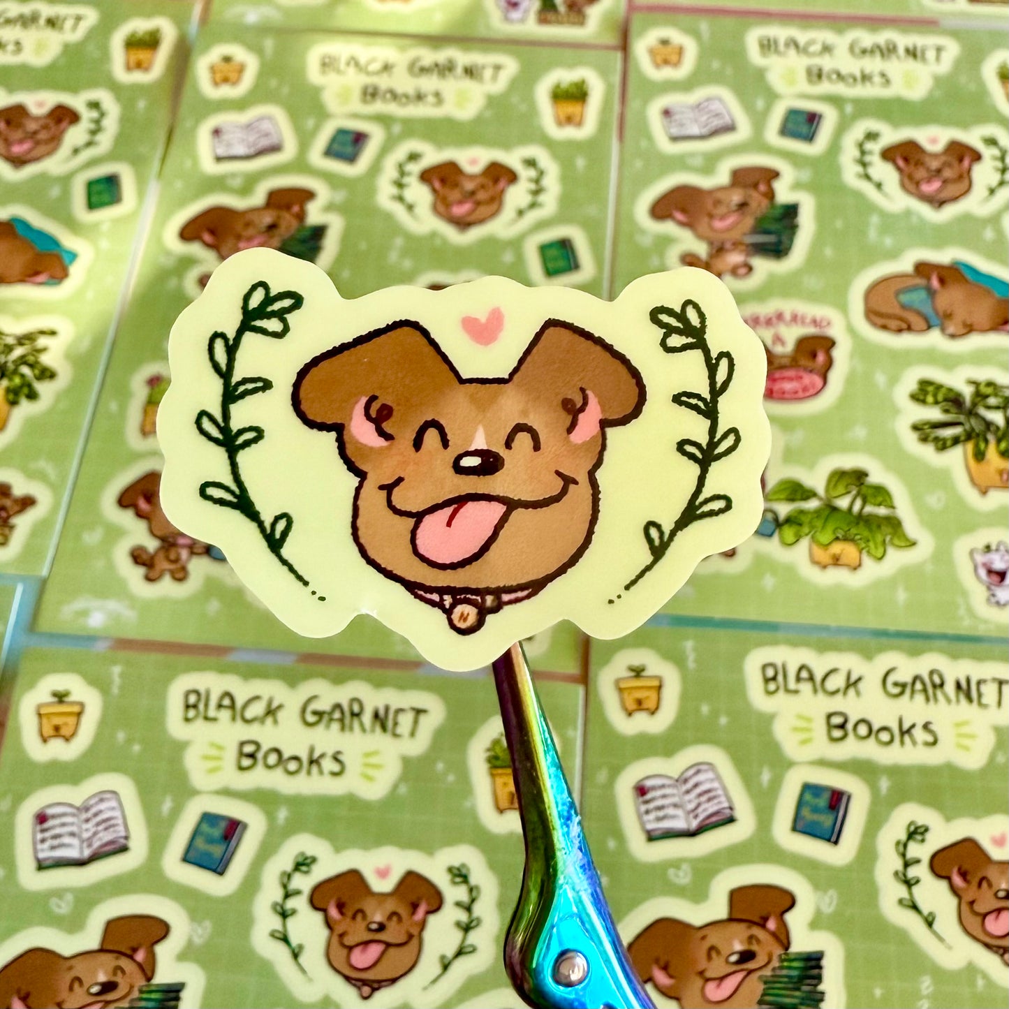 Puppy Dog Bookstore Sticker Sheet