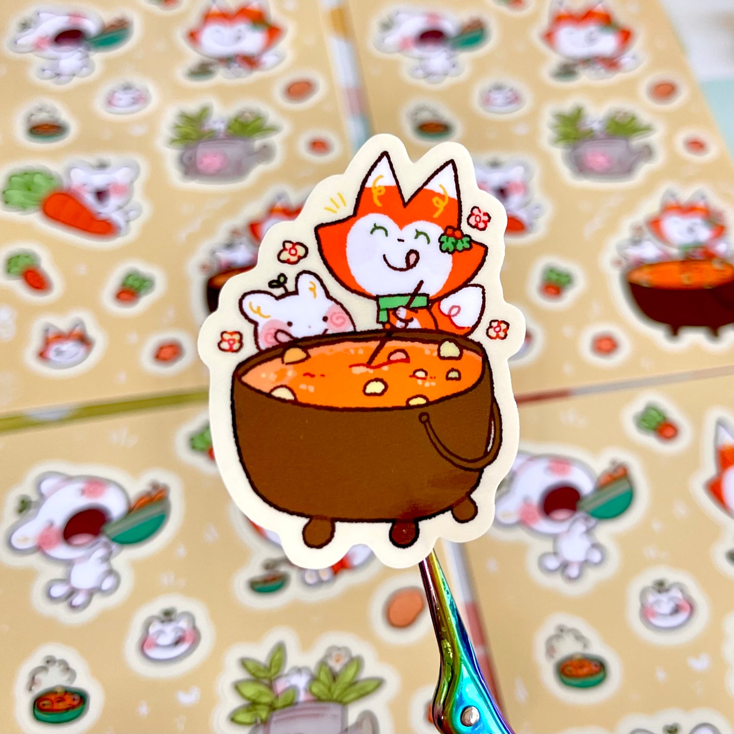Holly + Friends Soup Time Sticker Sheet