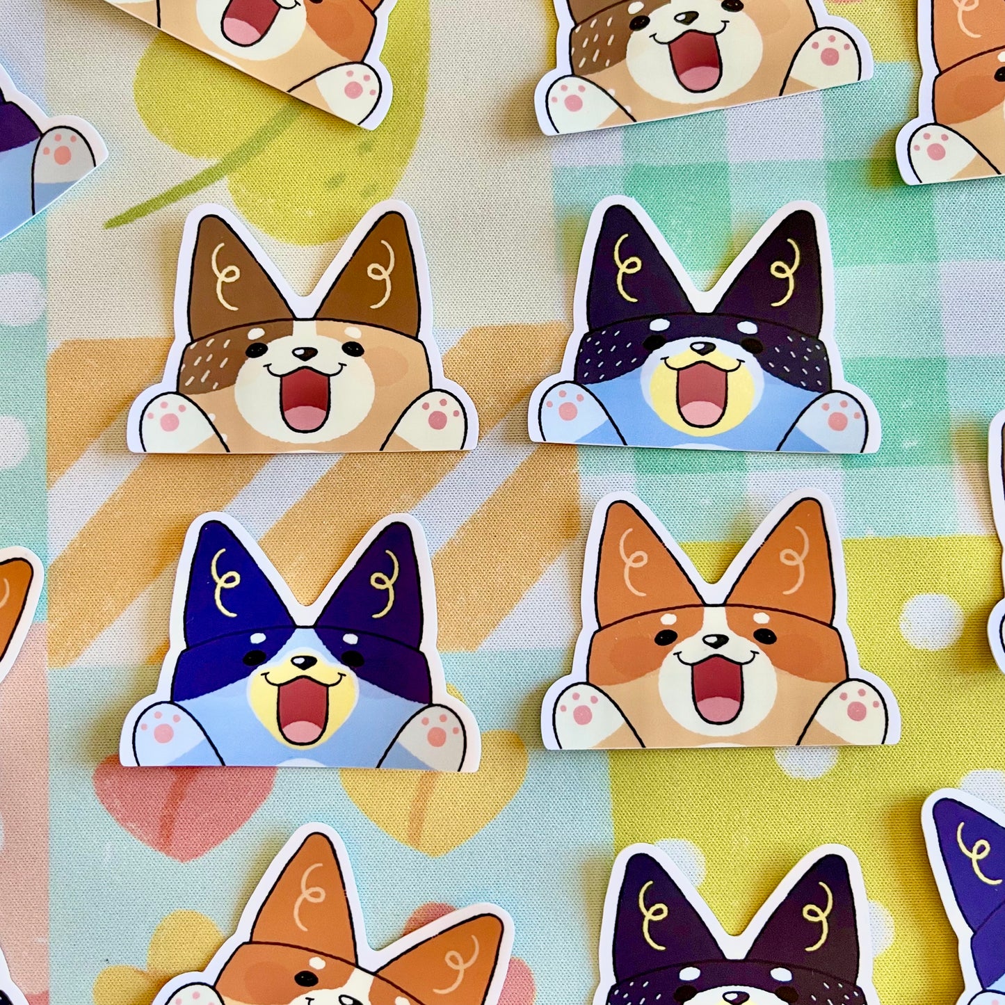 Heeler Peeker Stickers