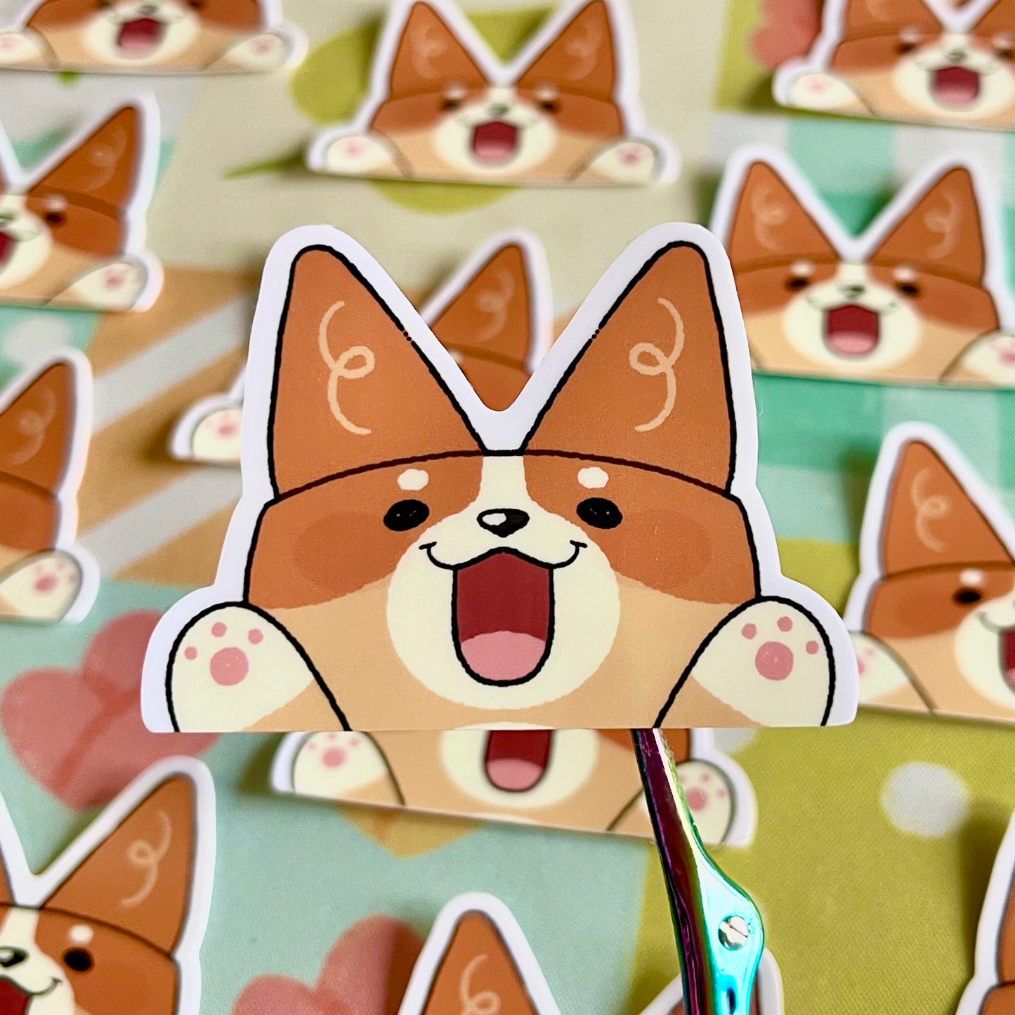 Heeler Peeker Stickers