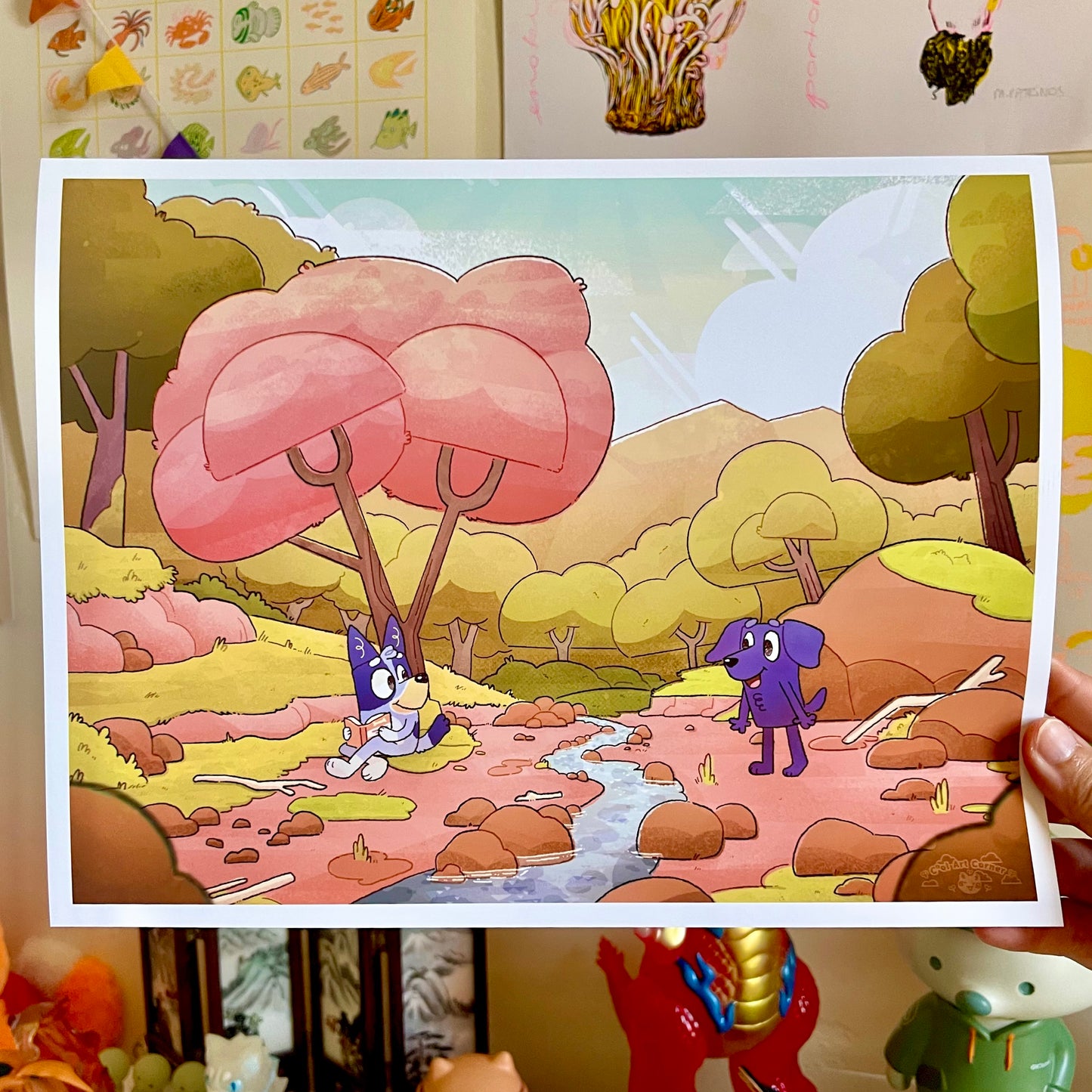 Heeler and Lab reunion Print