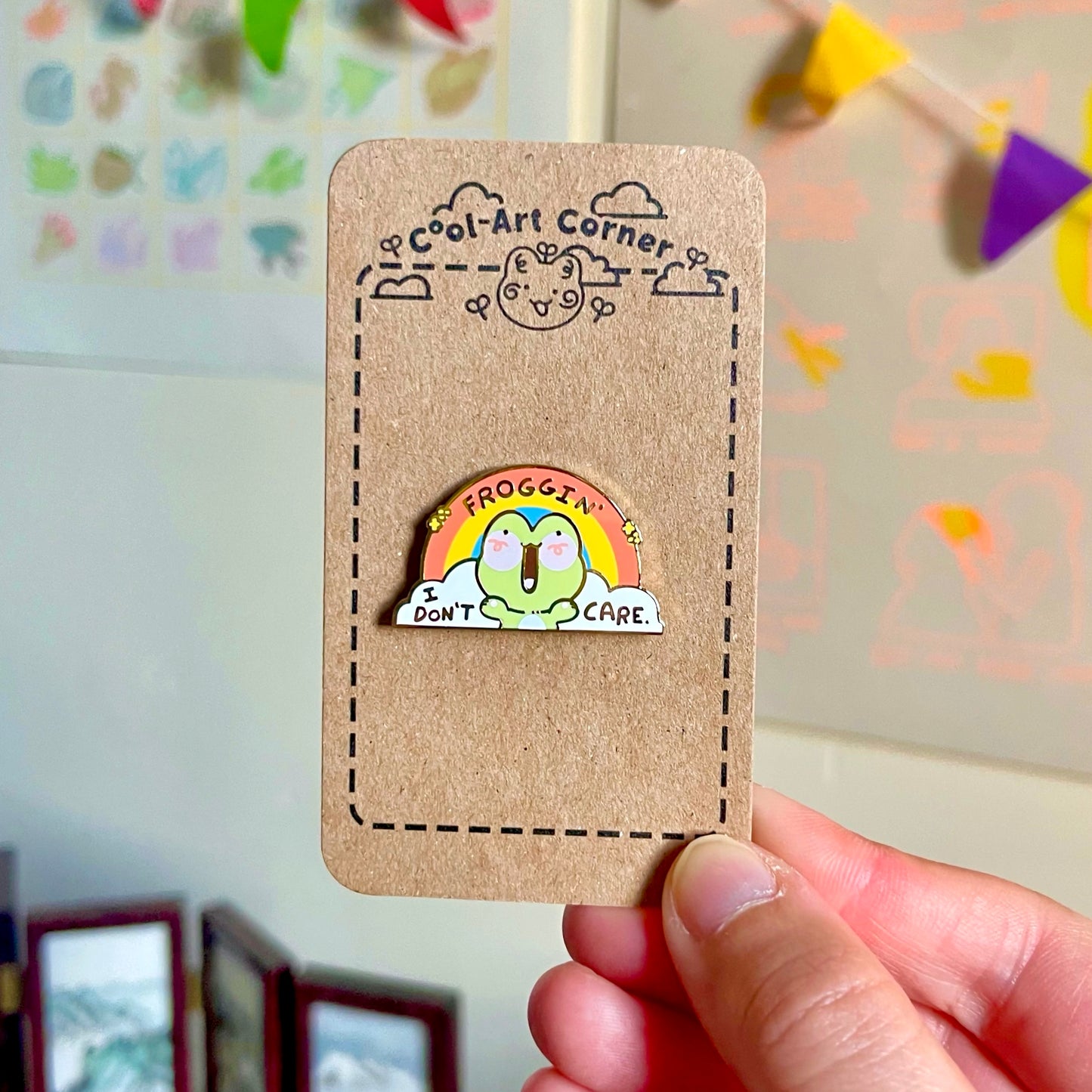 I Don’t Froggin’ Care Enamel Pin