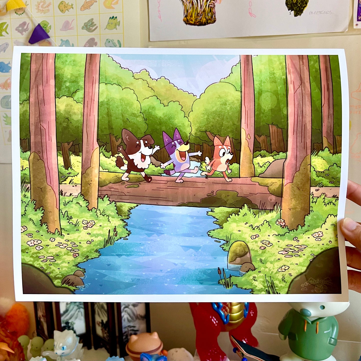 Heeler Friend Time Print