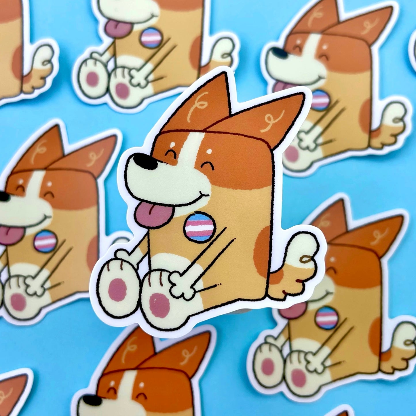 Orange Heeler Trans Sticker