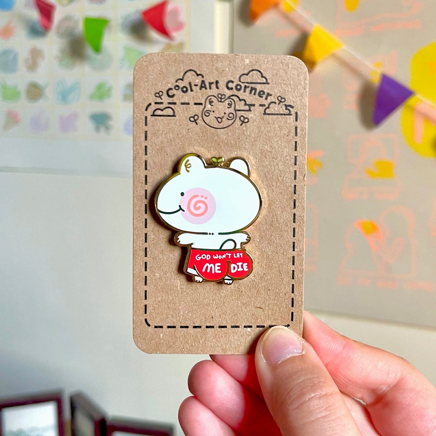 God Won’t Let Me Die Enamel Pin