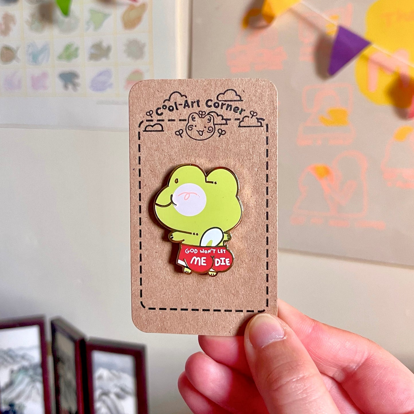 God Won’t Let Me Die Enamel Pin