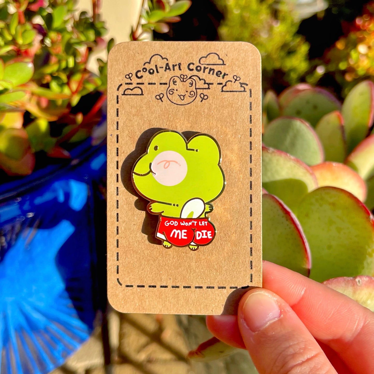 God Won’t Let Me Die Enamel Pin