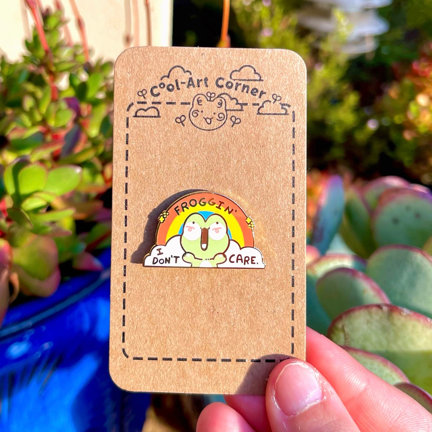 I Don’t Froggin’ Care Enamel Pin