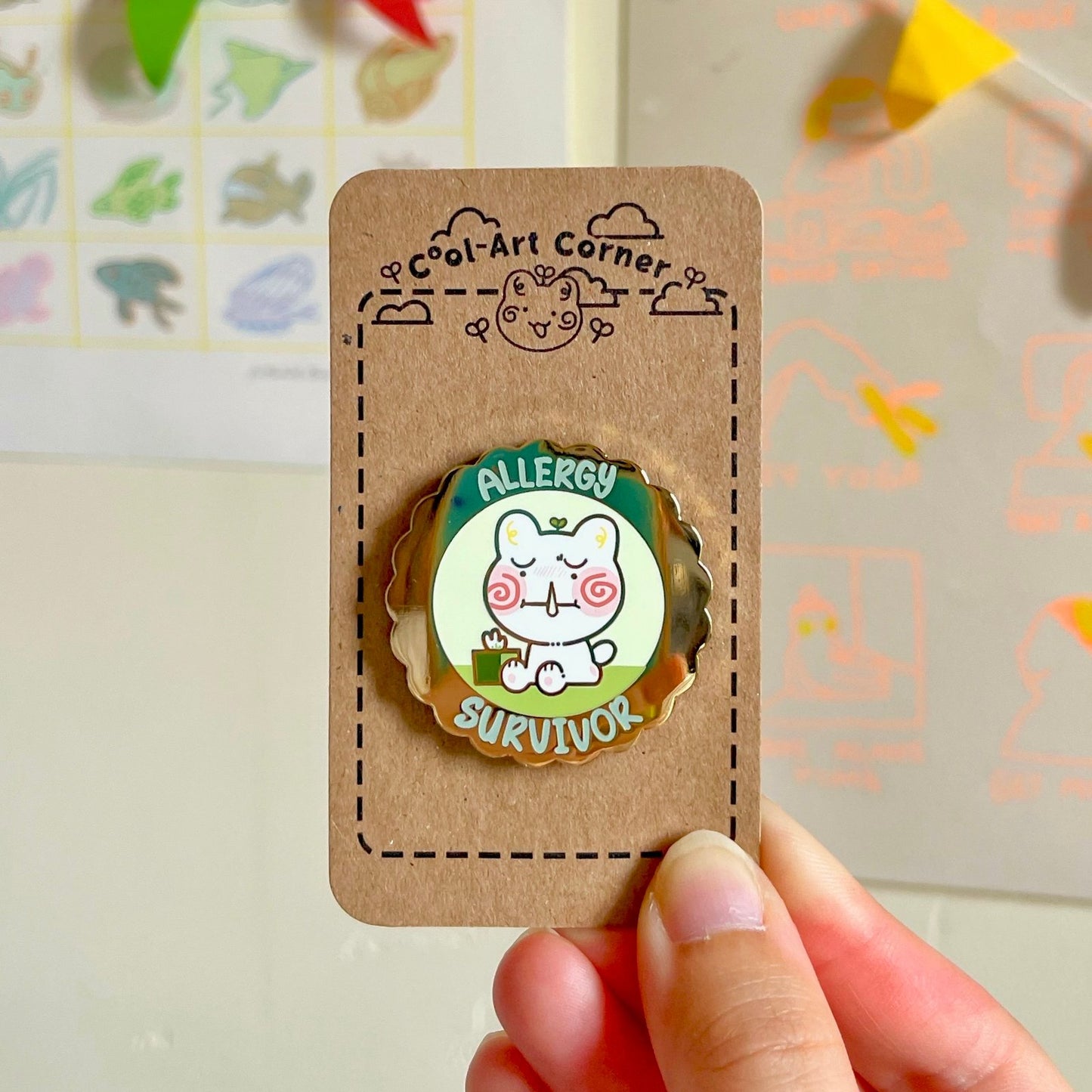 Allergy Survivor Enamel Pin