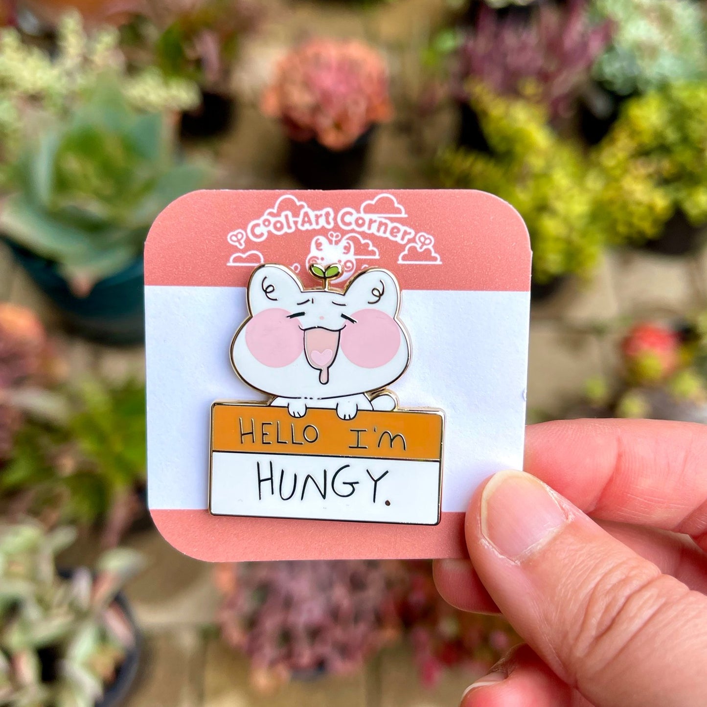 Hello I'm Hungy Enamel Pin