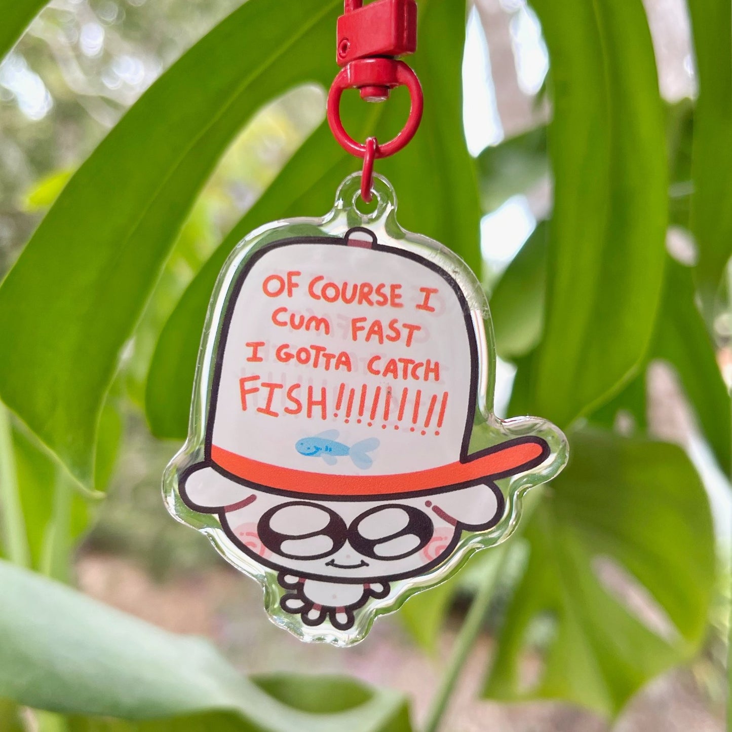 Catching Fish Keychain