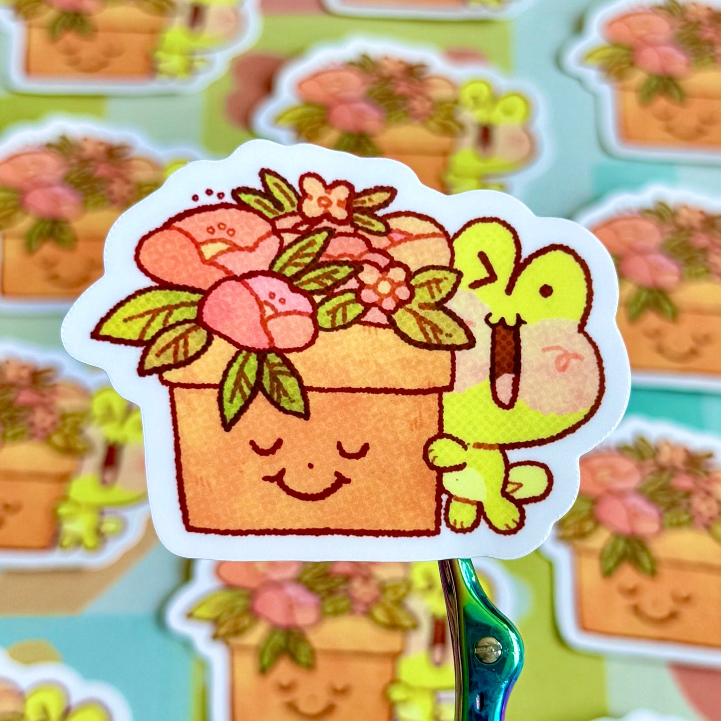 Tad Loves Plants! Sticker