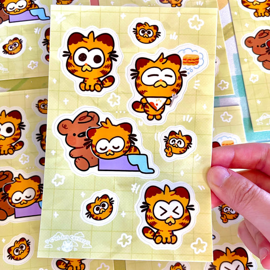Lasagna Kitty Sticker Sheet