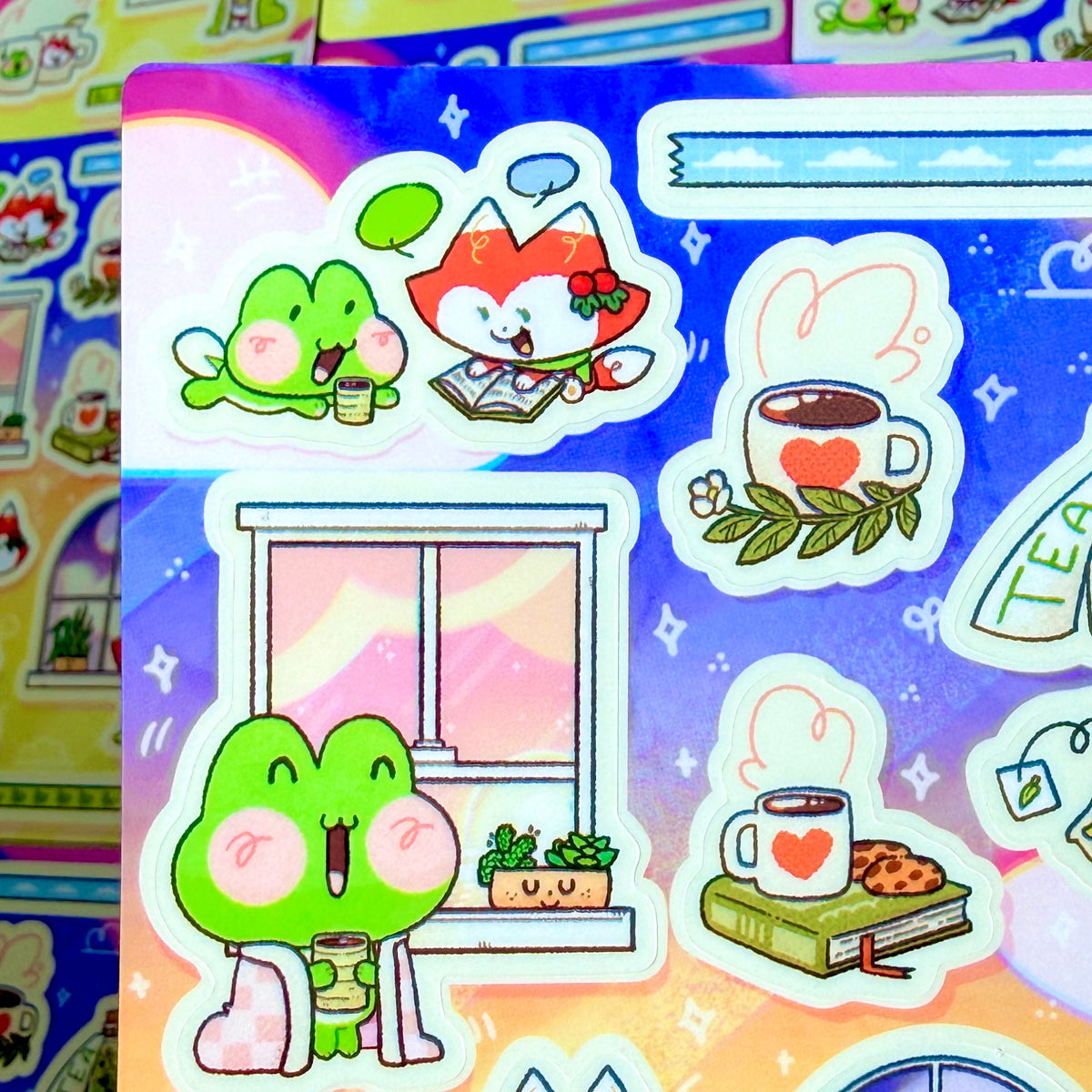 Morning Tea Time Sticker Sheet