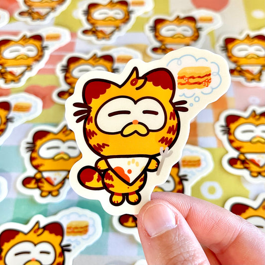 Hungry Lasagna Kitty Sticker