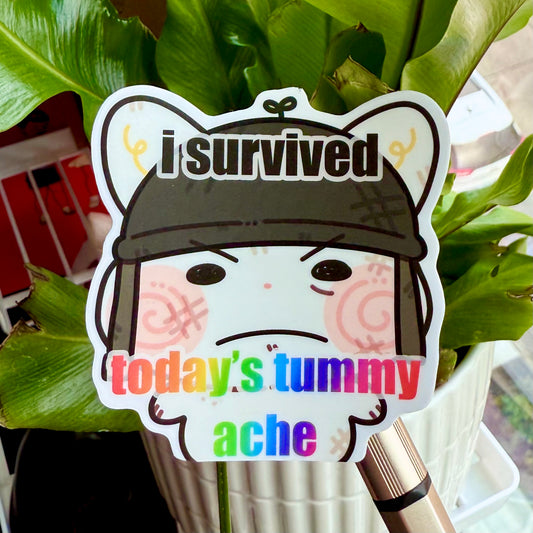 I Survived Today’s Tummy Ache Sticker