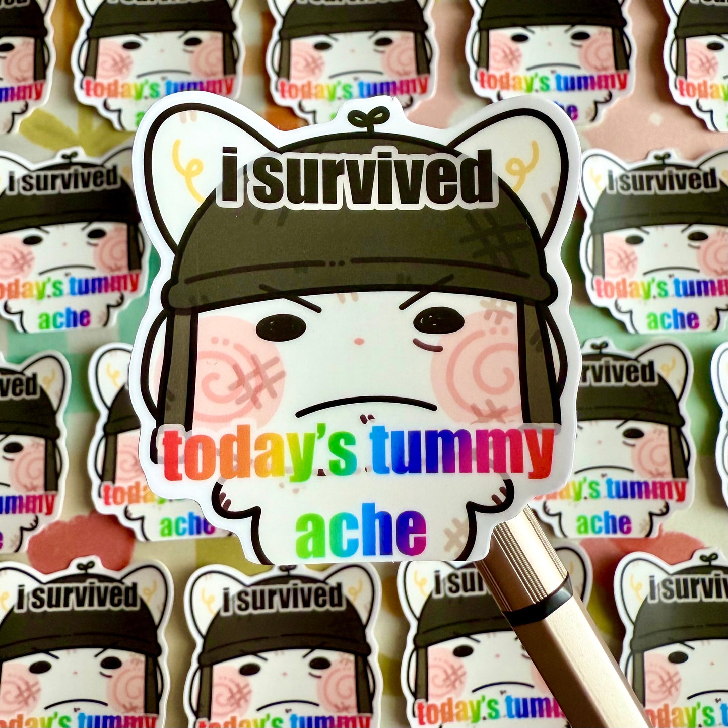 I Survived Today’s Tummy Ache Sticker