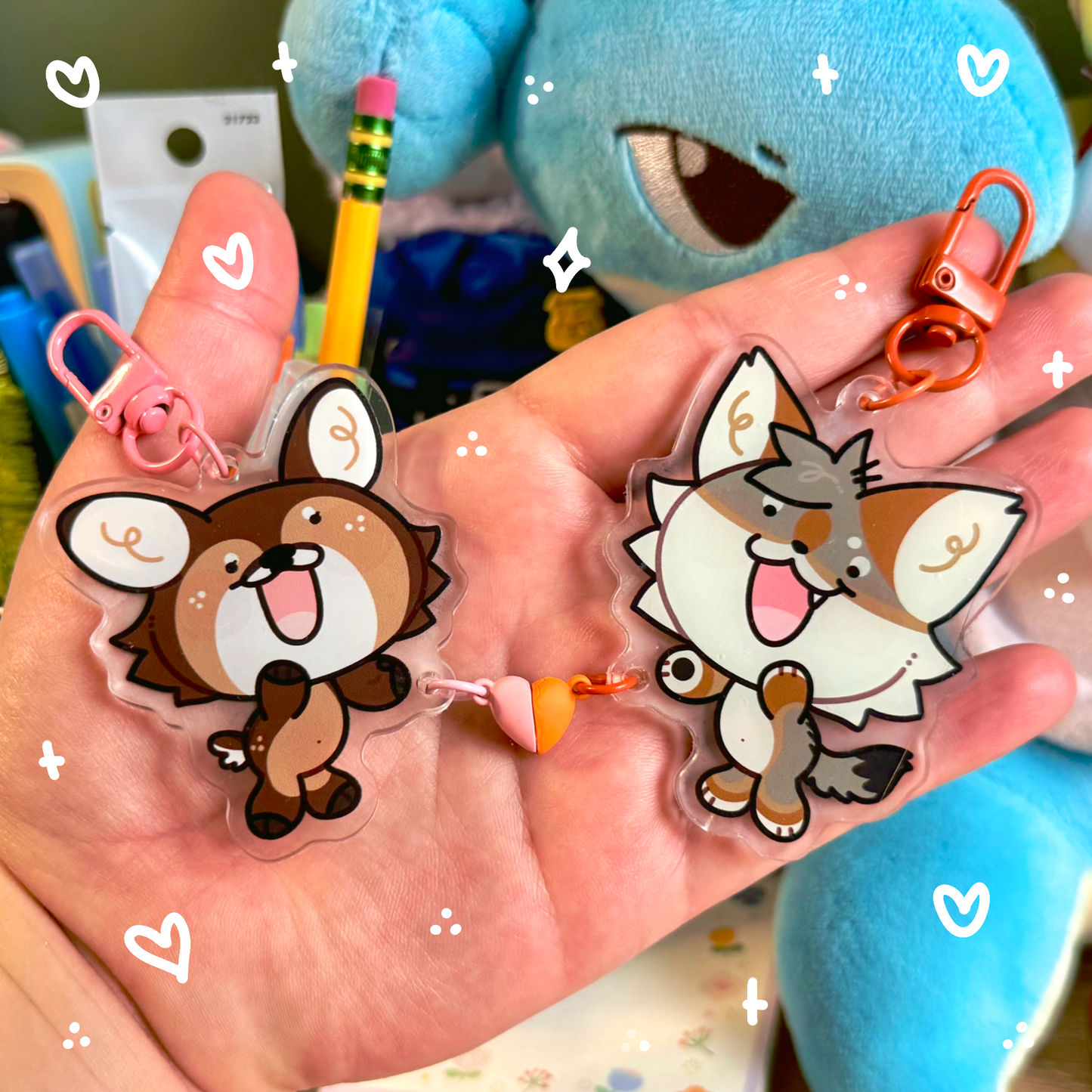 Sharing Hearts Keychain