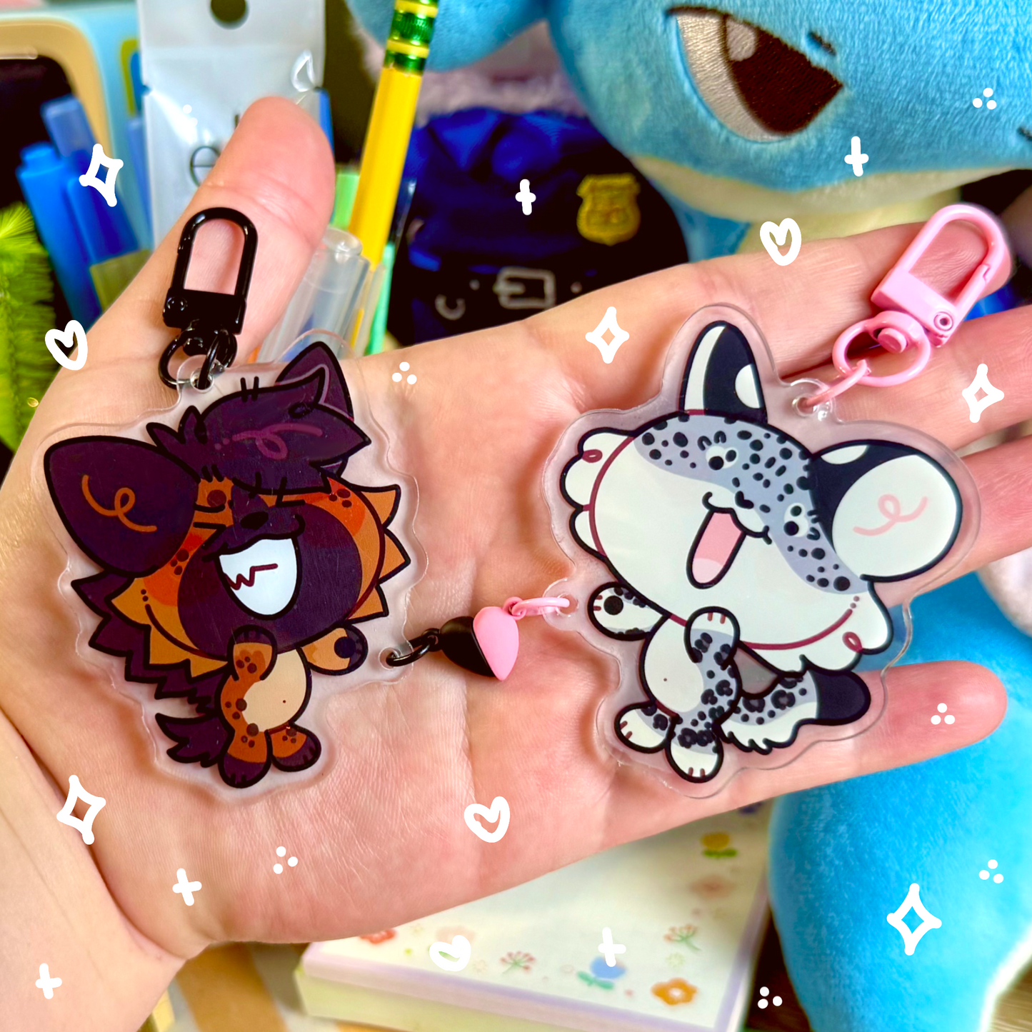 Sharing Hearts Keychain
