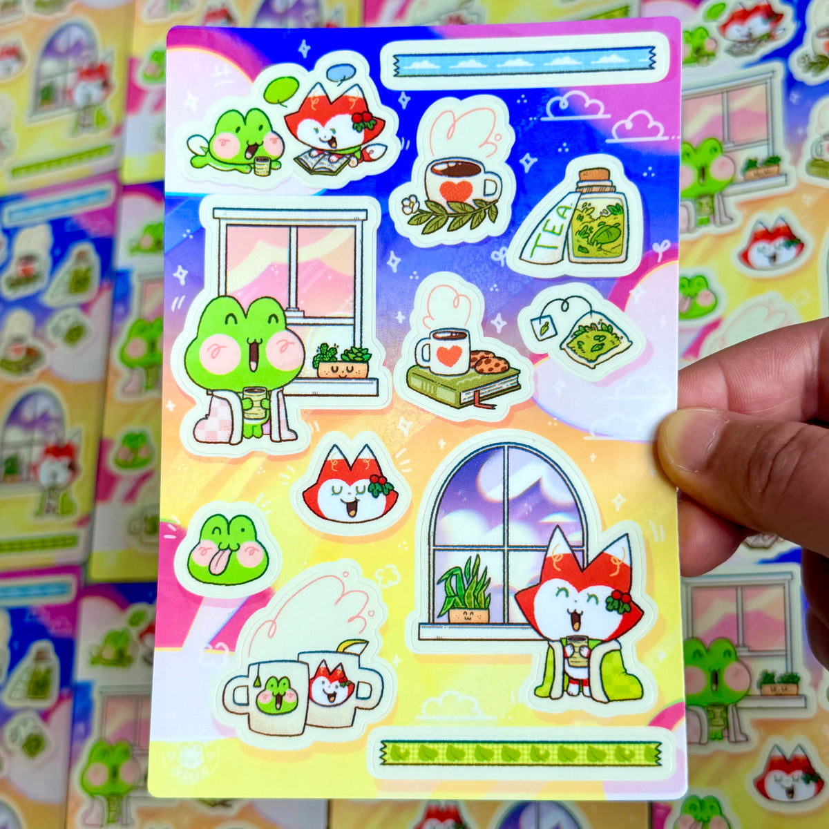 Morning Tea Time Sticker Sheet