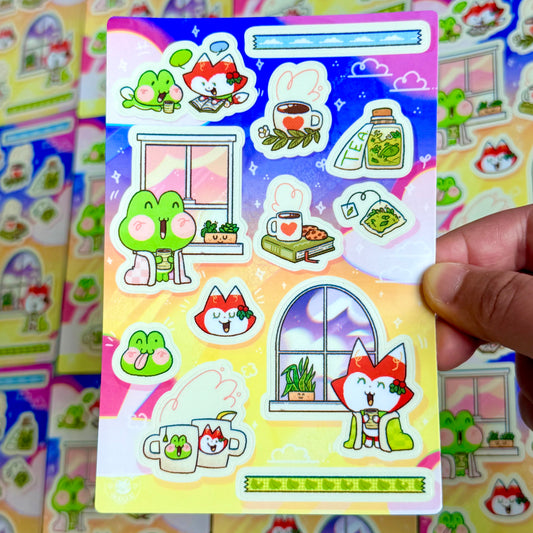 Morning Tea Time Sticker Sheet