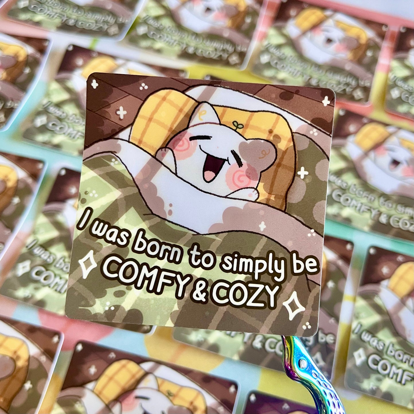Simply Born to be Comfy Sticker