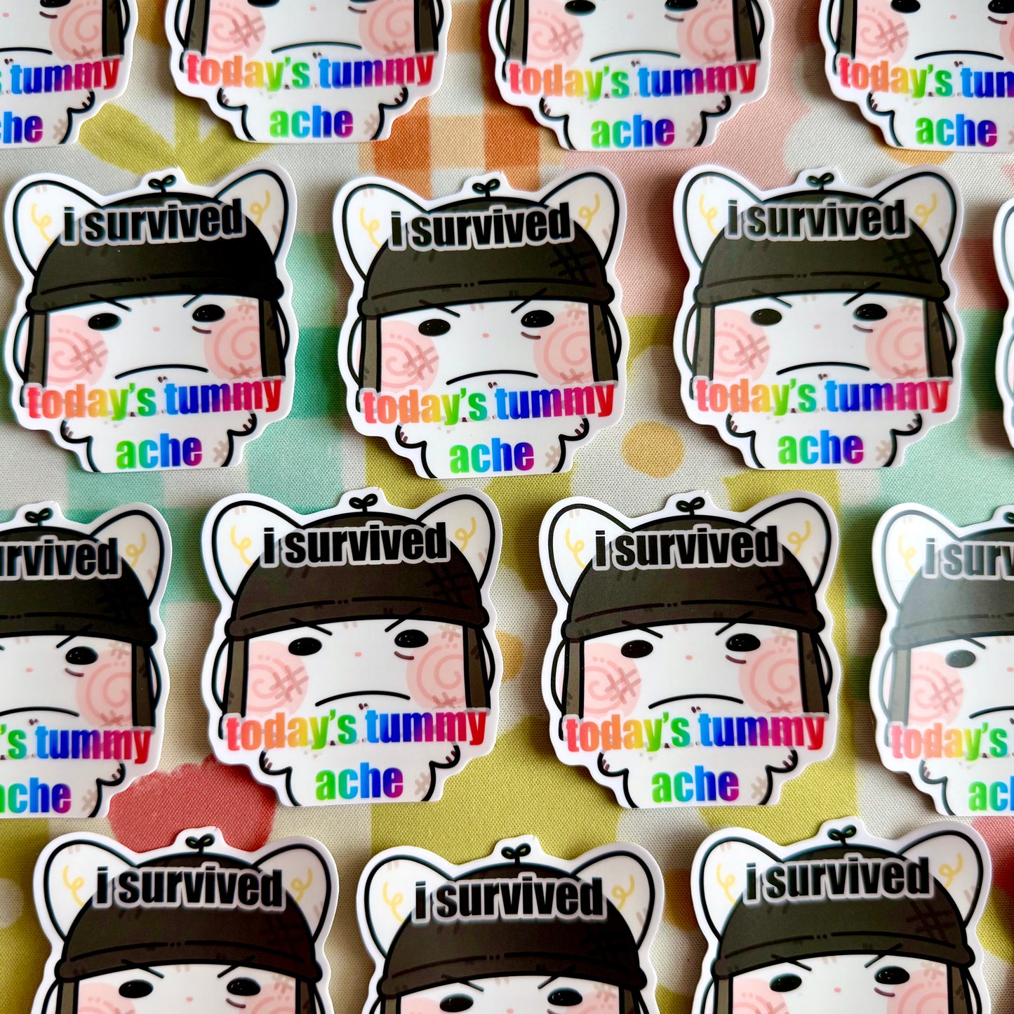 I Survived Today’s Tummy Ache Sticker