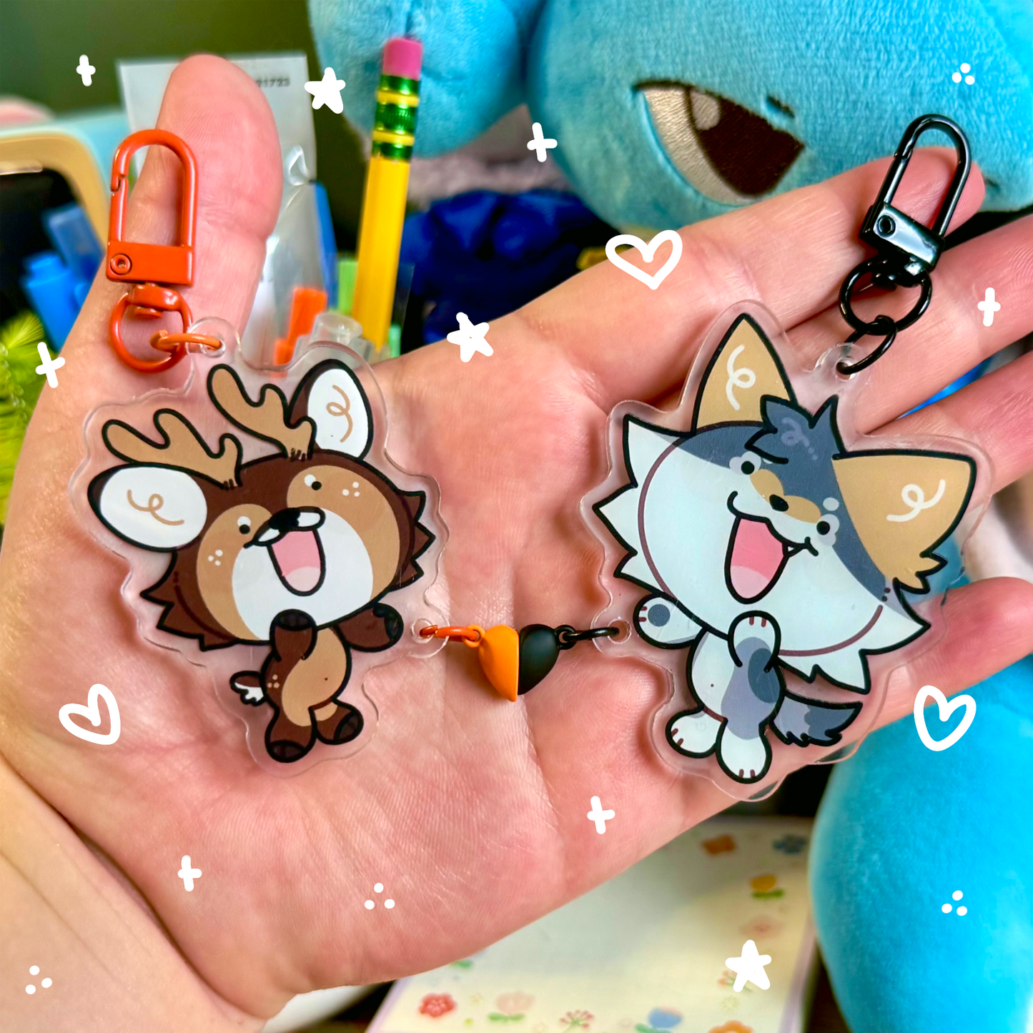 Sharing Hearts Keychain