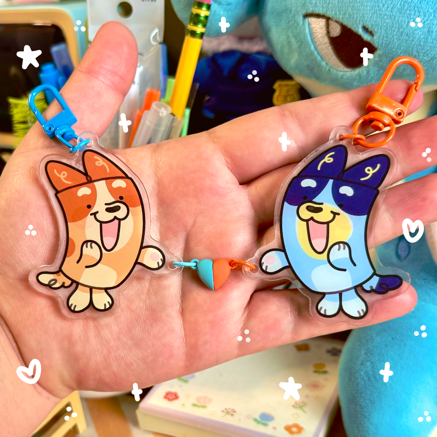 Sharing Hearts Keychain