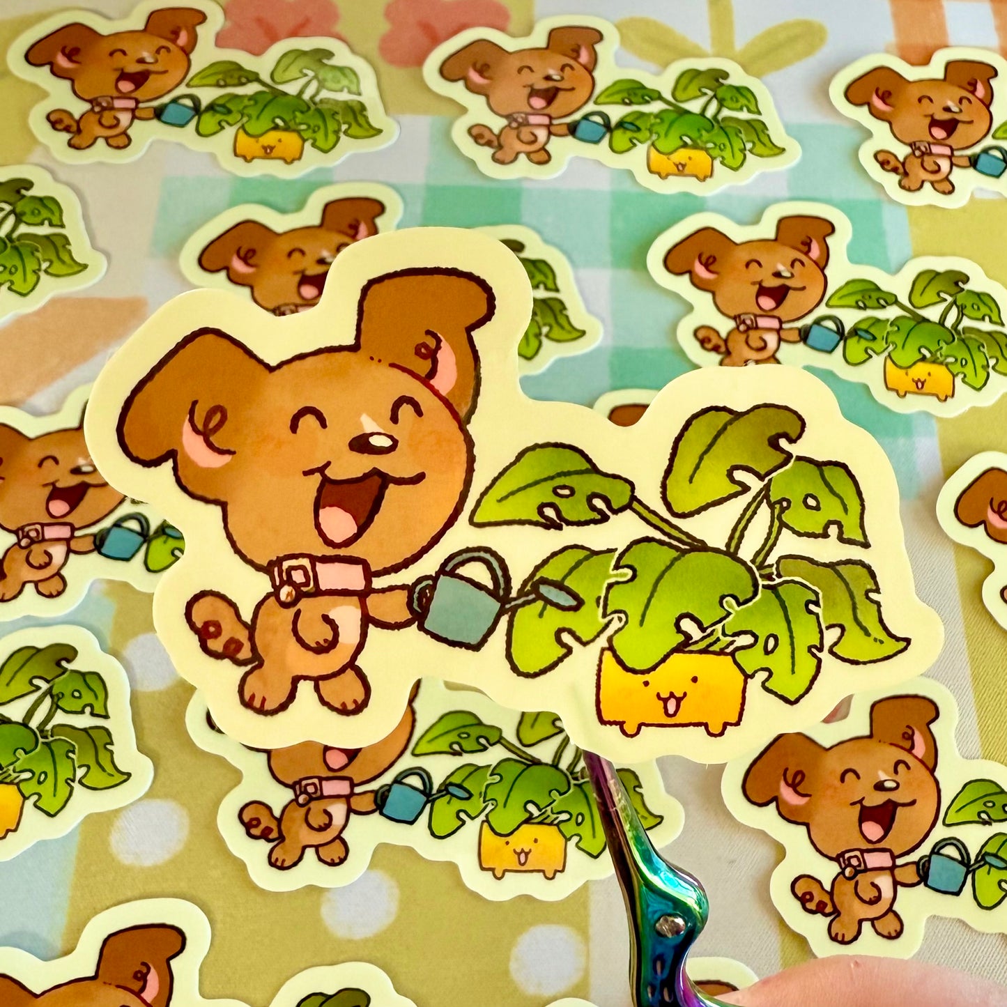 Puppy Dog Plants Sticker