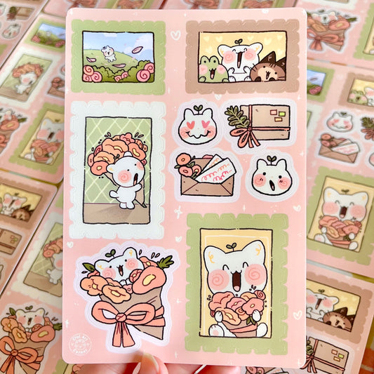 Cute Stamps Sticker Sheet