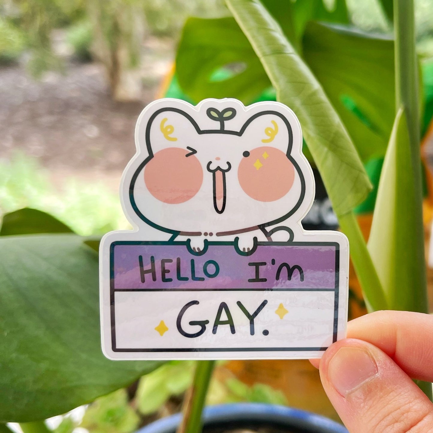Hello I'm Gay Sticker