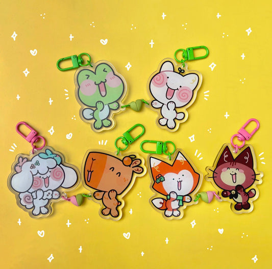 Sharing Hearts Keychain
