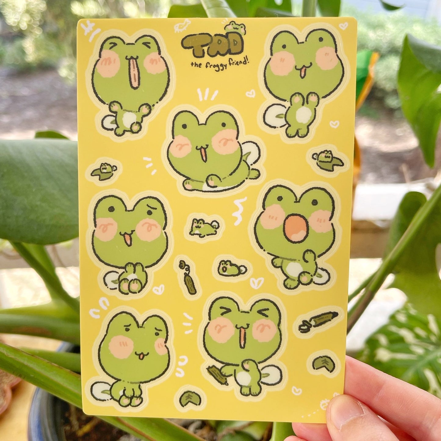 Tad the Frog Sticker Sheet