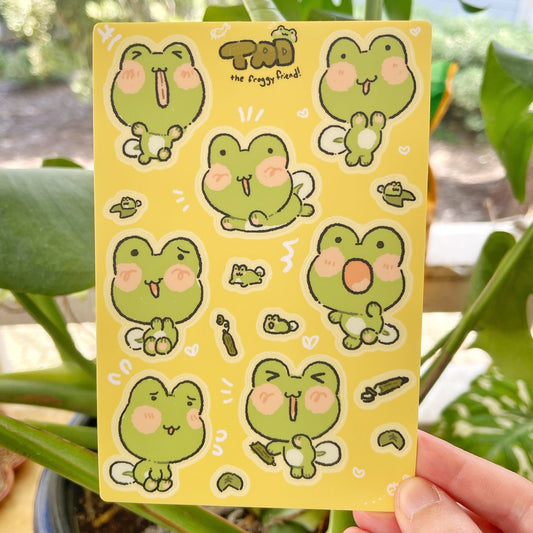 Tad the Frog Sticker Sheet