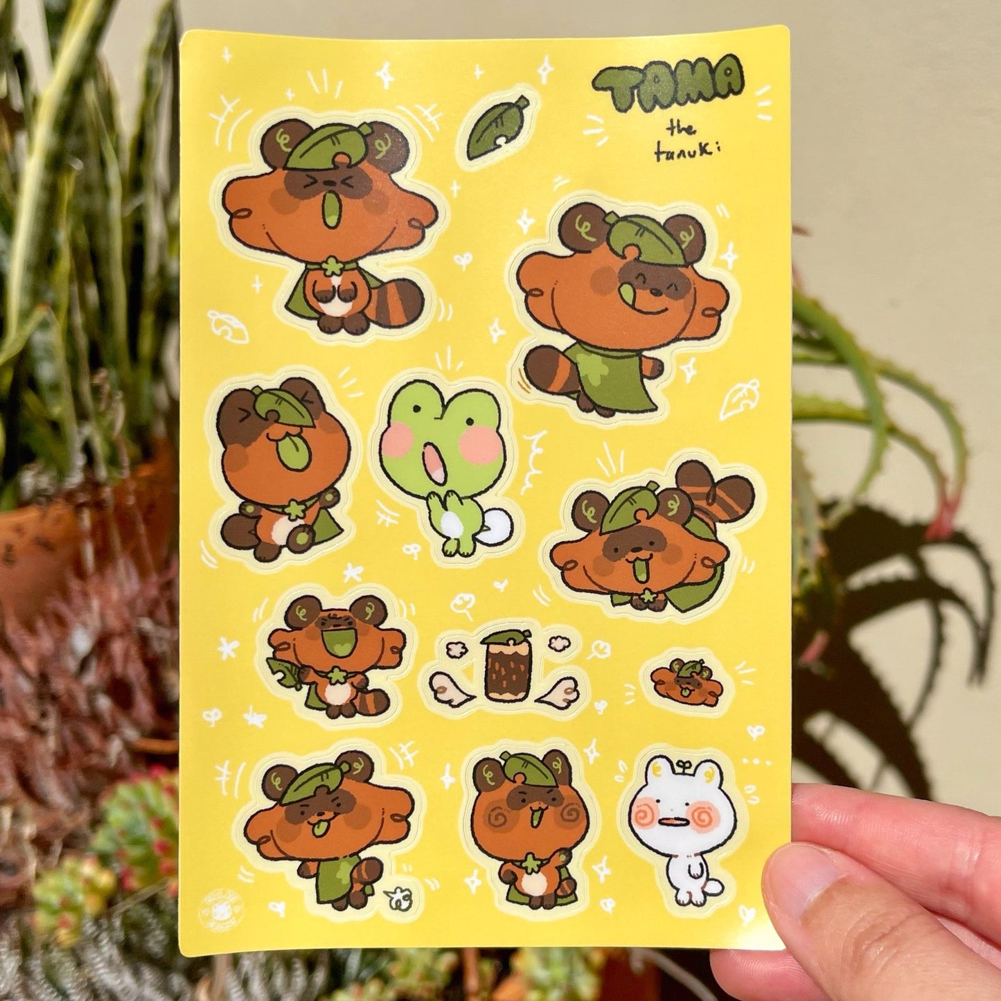 Tama the Tanuki Sticker Sheet